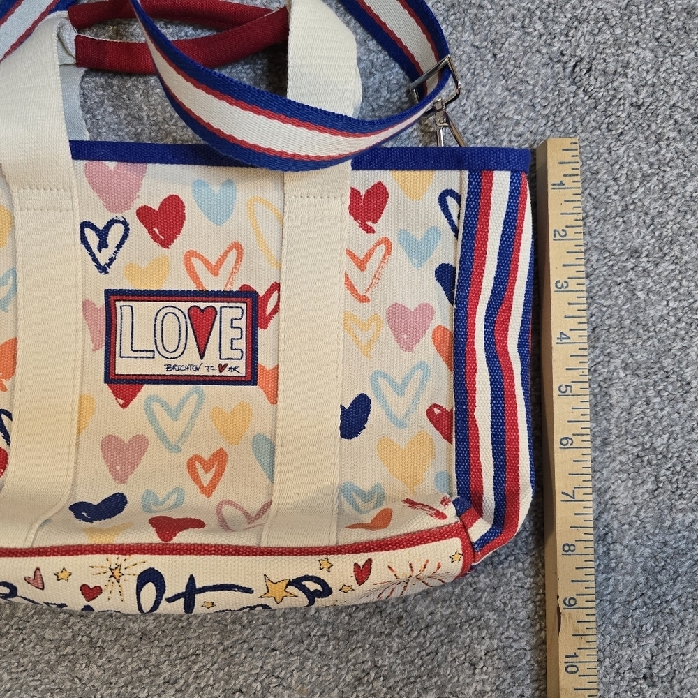 Brighton Red White & You Mini Tote Bag EUC - Picture 3 of 7
